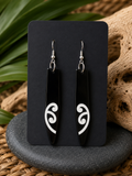 Black Rectangle ‘Te Po’ Earrings