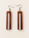 Brown Rectangle ¨KaoKao¨ Earrings